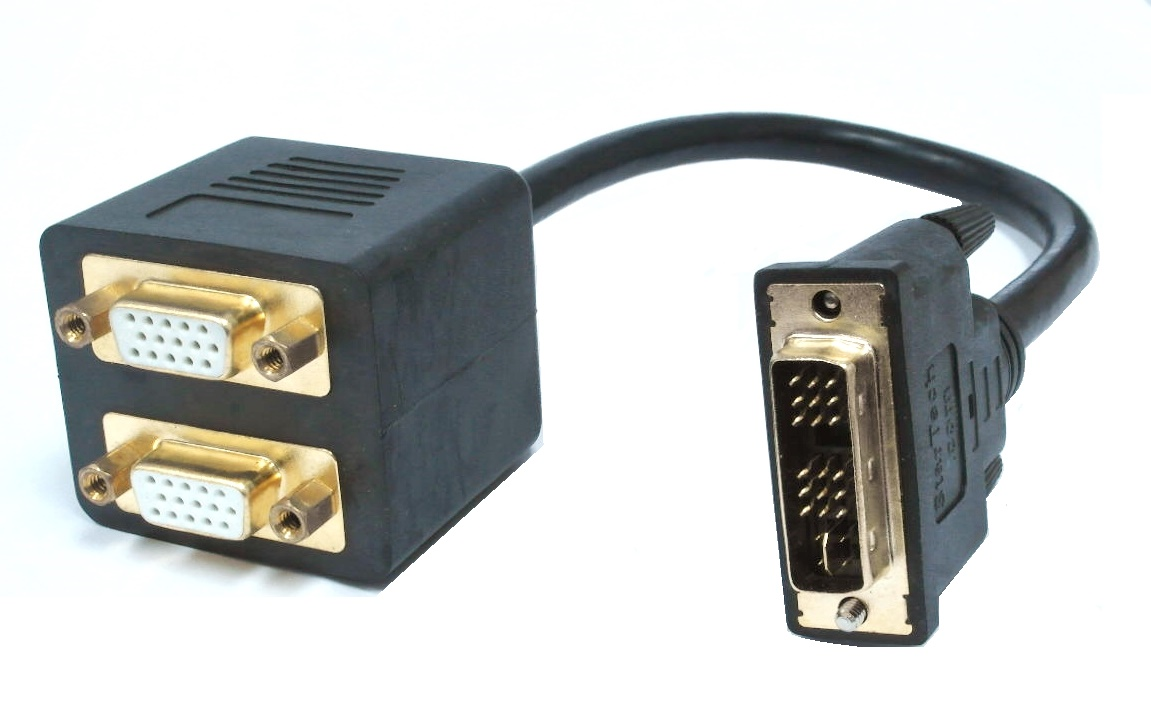 DIVISEUR DE SIGNAL VIDEO DVI-I À 2 VGA M/F - 1 FT