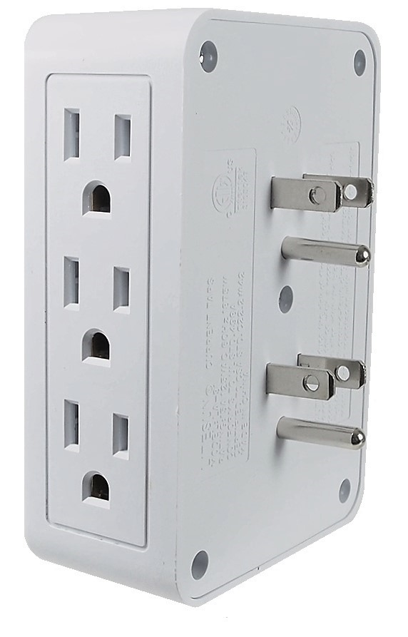 Multiprise électrique latérale à 6 prises