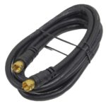 Câble coaxial RG-6 noir - 6 pieds