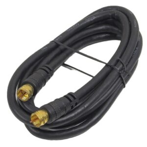 Câble coaxial RG-6 noir - 6 pieds