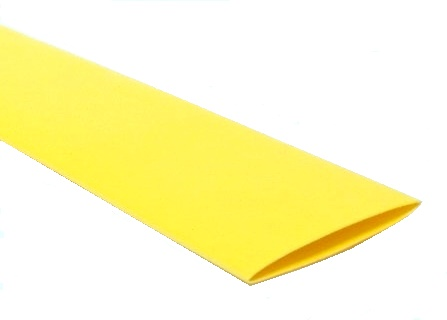 Gaine thermorétractable jaune - 1" (25 mm)