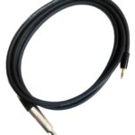 Câble adaptateur pour microphone de marque Digiflex NKP-6. 1/8'' (3.5mm) mâle stéréo à 1/4" (6.3mm) mâle mono