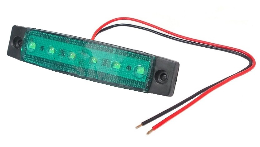 Lumière 12 Volts 6 DEL vertes