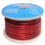 Rouleau de fil 4 AWG rouge pour amplificateur 100'