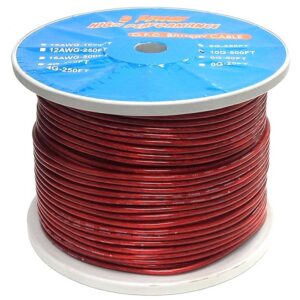 Bobine de fil 10 AWG rouge pour amplificateur 500'