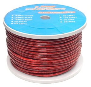 CÂBLE 8G-250FT ROUGE