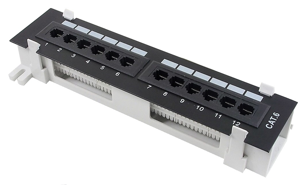 MONTAGE EN RACK 12 PORTS CAT-6E ( PATCH PANEL )