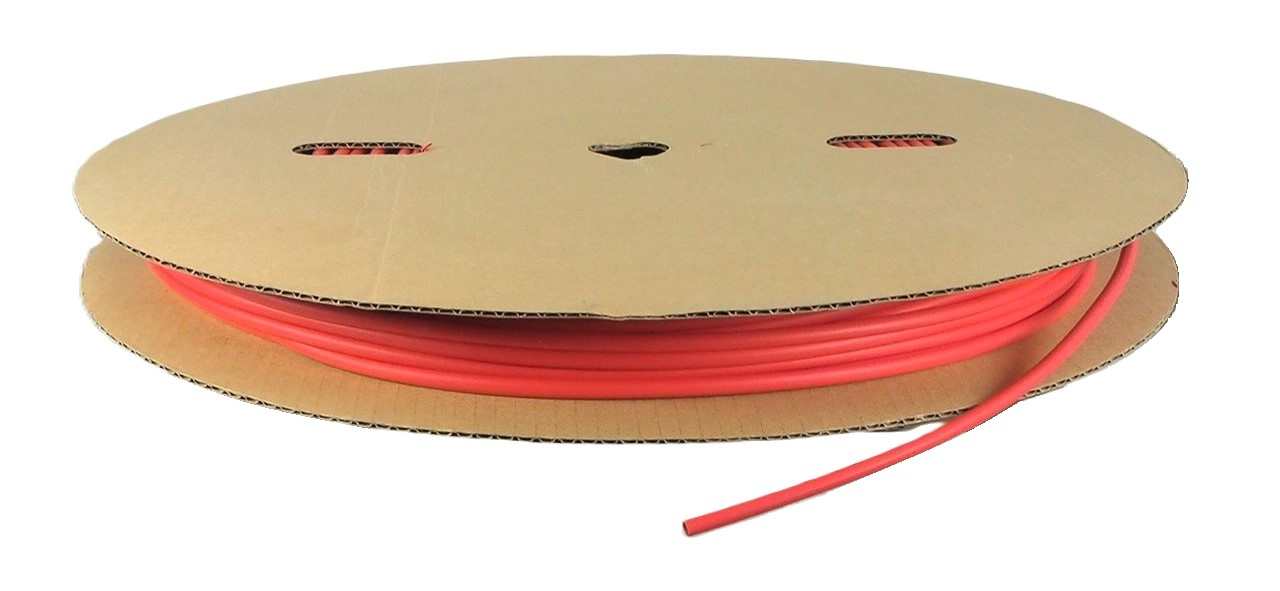 Gaine thermorétractable rouge - 1/4" (6 mm)