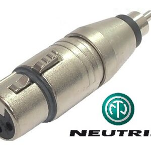Adaptateur Neutrik XLR femelle à RCA mâle