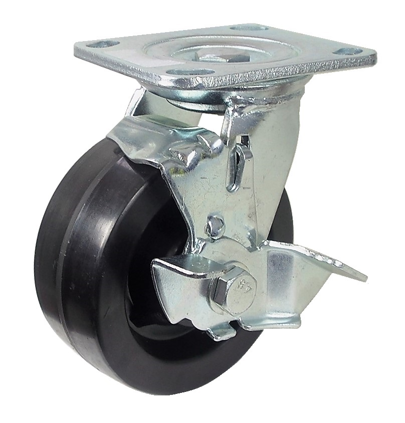 Roulette pivotante avec frein - 125 mm (5'')