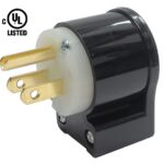 Prise AC à 90° mâle 3 contacts - 15A/125V