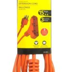Rallonge électrique avec 3 prises femelles - 15'