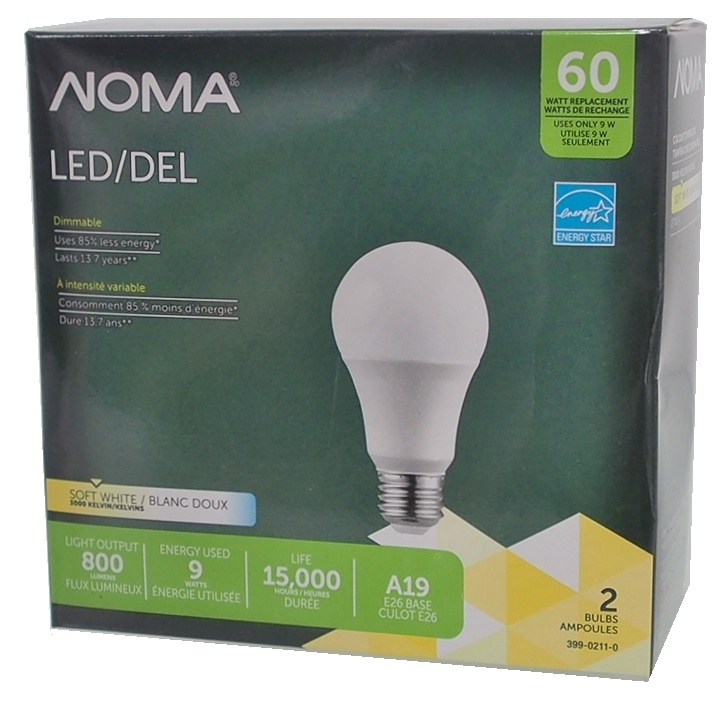 Ampoules au DEL A19 9 Watts (60W) 3000K