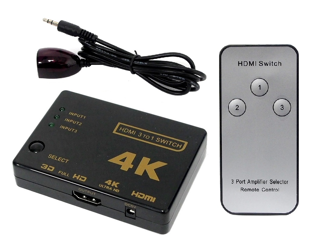 COMMUTATEUR HDMI 4K & 2k  3 ENTRÉES ET 1 SORTIE