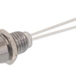 Del rouge 3 mm avec support en métal