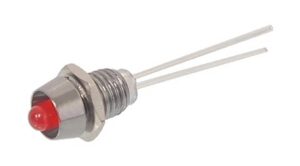 Del rouge 3 mm avec support en métal