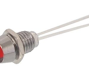 Del rouge 3 mm avec support en métal