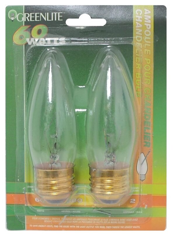 Paquet de 2 ampoules incandescentes de 60 Watts