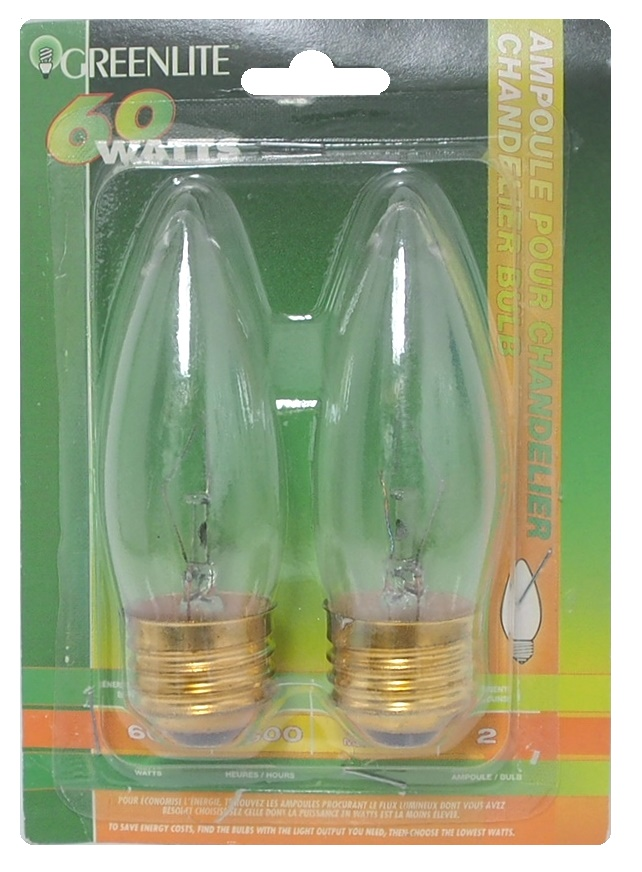 Paquet de 2 ampoules incandescentes de 60 Watts
