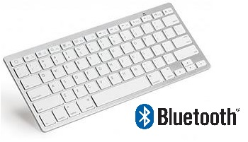 Clavier mince sans fil Bluetooth - Noir