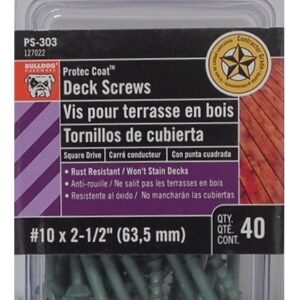 Boite de 40 vis #10 x 2-1/2'' pour l'extérieur