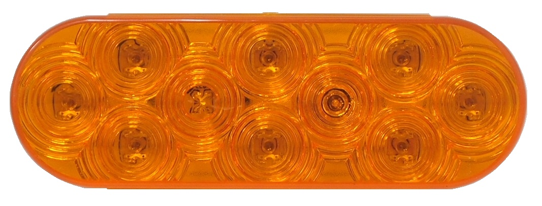 Lampe à DEL ovale scellée de 6,5'' ambre