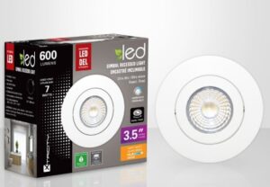 Lumière DEL encastrée inclinable ultra mince 3.5''
