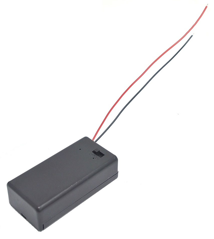 Support pour 1 pile 9V avec interrupteur