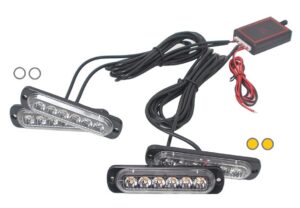 Barres stroboscopiques pour voiture Blanc / Ambre