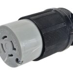 Connecteur femelle de type twist lock à 4 contacts. Prise d'extension - 20A / 250 VAC / 4 contacts