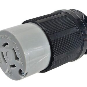 Connecteur femelle de type twist lock à 4 contacts. Prise d'extension - 20A / 250 VAC / 4 contacts