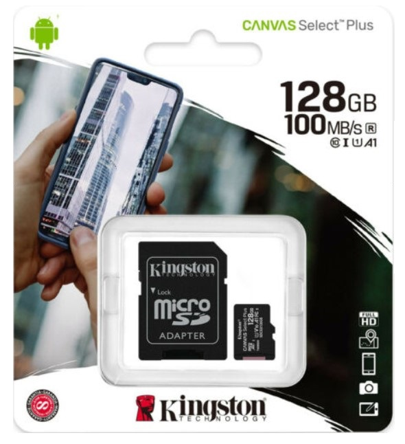 Carte mémoire Micro SD Kinsgton 128 GB