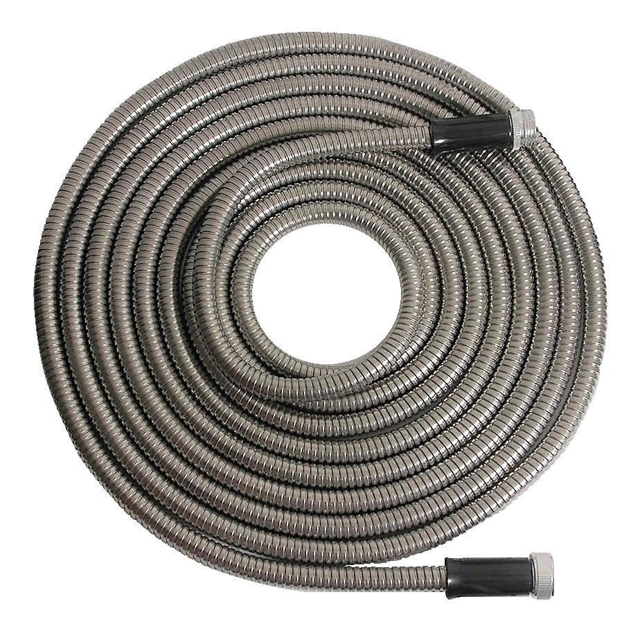 Boyau d'arrosage en acier inoxydable 25'