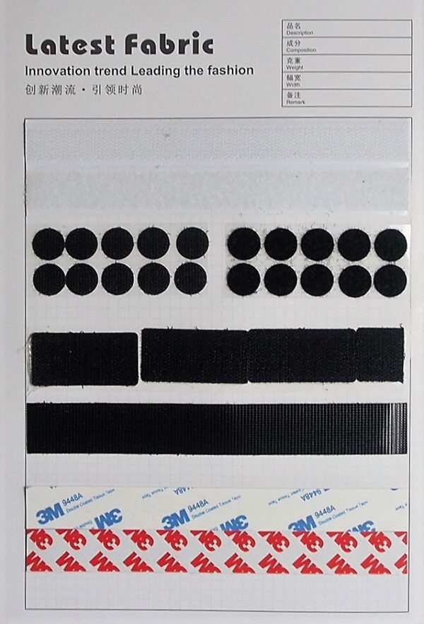 Carte de velcros autocollants