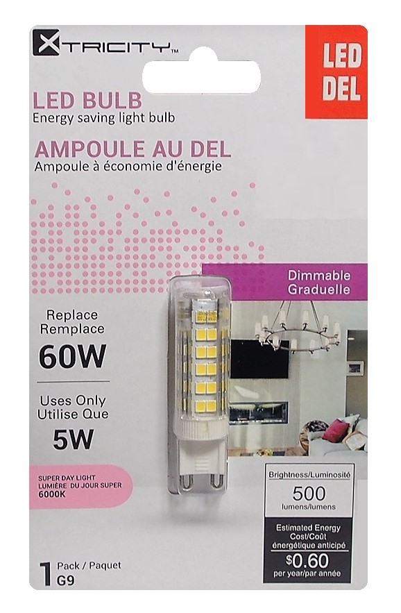Ampoule au DEL G9 / 5W / 120V / 6000K