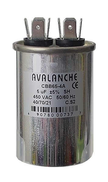 Condensateur pour moteurs 450 VAC, 5 uF