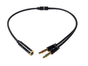 Câble diviseur 3.5 mm femelle à 2 x 3.5 mm mâle