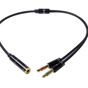 Câble diviseur 3.5 mm femelle à 2 x 3.5 mm mâle