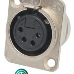 Connecteur Neutrik XLR femelle châssis 4 contacts