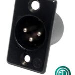 Connecteur XLR mâle châssis 3 contacts