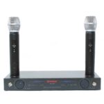 Ensemble de 2 microphones sans-fils UHF