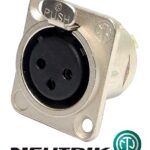 Connecteur Neutrik XLR femelle châssis 3 contacts