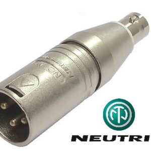 Adaptateur Neutrik XLR mâle à BNC femelle NA2MBNC