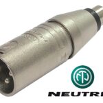 Adaptateur Neutrik XLR mâle à RCA mâle