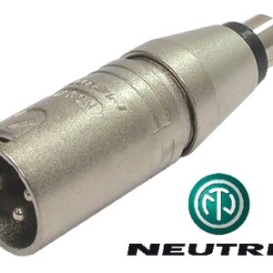 Adaptateur Neutrik XLR mâle à RCA mâle
