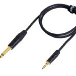 Câble adaptateur 1/8'' (3.5mm) stéreo mâle à 1/4'' (6.3mm) mono mâle  de marque Digiflex