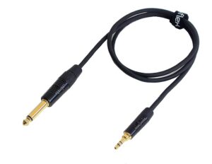 Câble adaptateur 1/8'' (3.5mm) stéreo mâle à 1/4'' (6.3mm) mono mâle  de marque Digiflex