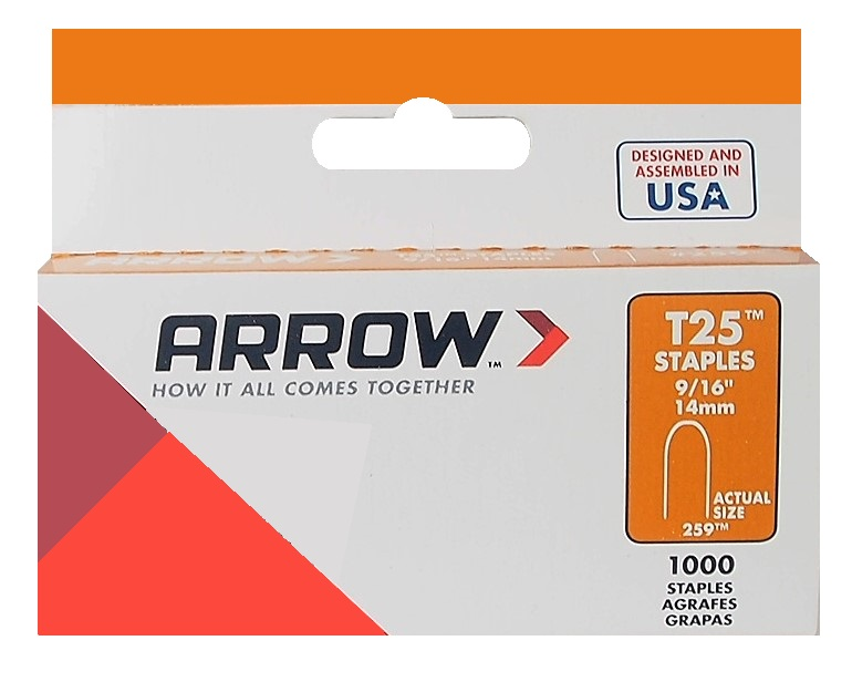 Boite de 1000 agrafes Arrow no. 259,  T25 9/16"