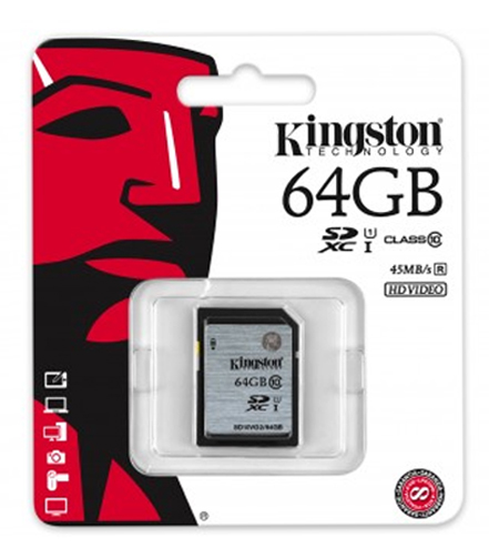 CARTE SD 64GB MÉMOIRE