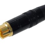 Connecteur RCA Neutrik mâle noir à souder